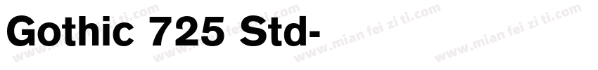Gothic 725 Std字体转换